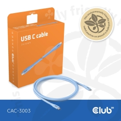 Club3D Lifestyle USB-C Kabel PD 240W,20Gbps 2m blau St/St retail