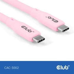 Club3D Lifestyle USB-C Kabel PD 240W,20Gbps 2m rosa St/St retail