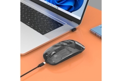 MANHATTAN Funkmaus USB-A 4Tasten RGB LED schwarz transparent