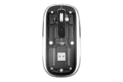 MANHATTAN Funkmaus USB-A 4Tasten RGB LED schwarz transparent