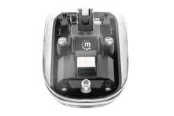 MANHATTAN Funkmaus USB-A 4Tasten RGB LED schwarz transparent