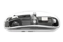MANHATTAN Funkmaus USB-A 4Tasten RGB LED schwarz transparent