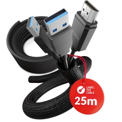 LTC Kabelschlauch Pro Cable Tube 10m zum Bündeln&Ordnen schw