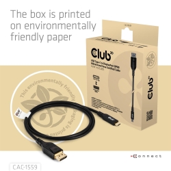 Club3D Kabel USB Typ C <-> DP 2.1 1m 10K60Hz St/St...