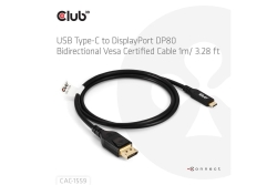 Club3D Kabel USB Typ C <-> DP 2.1 1m 10K60Hz St/St retail