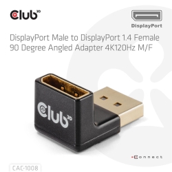 Club3D Adapter DP > DP 1.4 90° abgewinkelt...