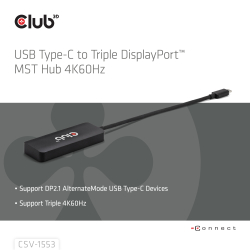 Club3D MST-Hub USB 3.2 Typ C > 3x DP 4K60Hz St/Bu retail