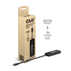 Club3D MST-Hub USB 3.2 Typ C > 3x HDMI 4K60Hz St/Bu...