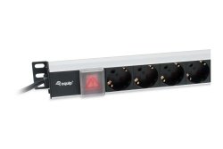 Equip 19 Steckdosenleiste 8xSchuko+Switch->St.90° si. Alu.