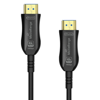 MediaRange HDMI High Speed Ethernet Kabel AOC 18Gibt/s 15m
