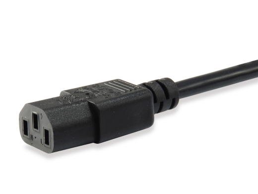 Equip Stromkabel CEE 7/7 90°->C13 St/Bu schwarz 1.80m PVC Polybeutel
