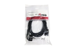 Equip Stromkabel CEE 7/7 90°->C13 St/Bu schwarz 1.80m PVC Polybeutel