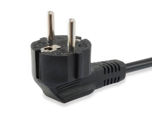 Equip Stromkabel CEE 7/7 90°->C13 St/Bu schwarz 3.00m PVC Polybeutel