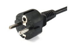 Equip Stromkabel CEE 7/7 ->C5 St/Bu schwarz 1.80m PVC Polybeutel