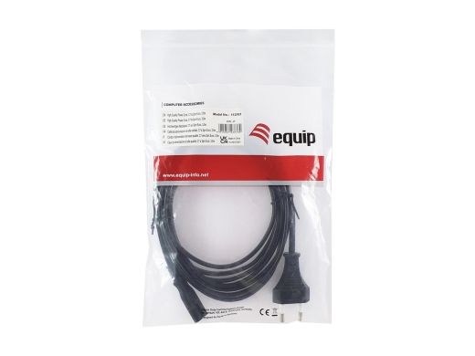 Equip Stromkabel 2pin Euro ->C7 St/Bu schwarz 3.00m PVC Polybeutel