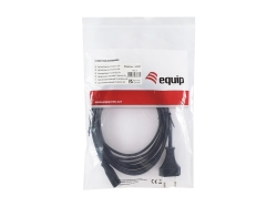 Equip Stromkabel 2pin Euro ->C7 St/Bu schwarz 3.00m...