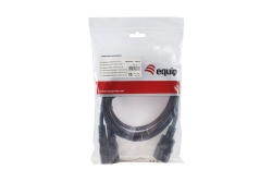 Equip Y-Netzverlängerung IEC C14->2xIEC C13 St/Bu 1.60m PVC Polybeutel