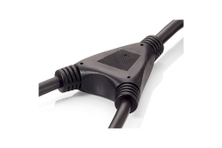 Equip Y-Netzanschlusskabel Schuko->2xIEC C13 St/Bu 1.80m PVC Polybeutel