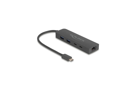 DELOCK 10 Gbps USB Hub mit 2,5 Gigabit LAN Port und PD 85 W
