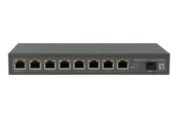 LevelOne PoE+Switch 8xGE PoE/1x10GSFP+ 120W unmanged Plastik