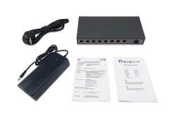 LevelOne PoE+Switch 8xGE PoE/1x10GSFP+ 120W unmanged Plastik