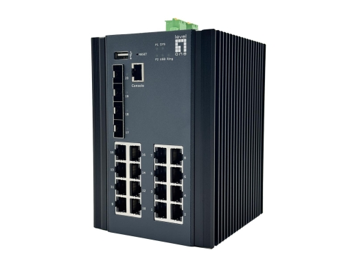 LevelOne Industr.Switch 16xGE/4xSFP/4x2.5GSFP Managed L2