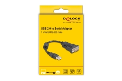 DELOCK Adapter USB 2.0 Typ-A zu 1 x Seriell RS-232 D-Sub 9