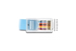 DELOCK Adapter RS-232 DB9 Stecker zu 1 x Seriell RS-232 RJ45