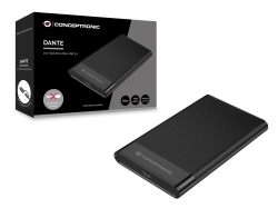 CONCEPTRONIC HDD Gehäuse 2.5SATA HDD/SSD USB-A/C...