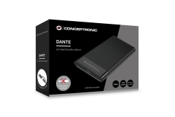 CONCEPTRONIC HDD Gehäuse 2.5SATA HDD/SSD USB-A/C 6Gbs sw