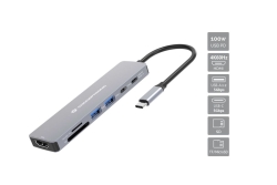 CONCEPTRONIC 7-1 Dock USB-C->HDMI/USB-C/2xUSB-A/+ 25cm gr