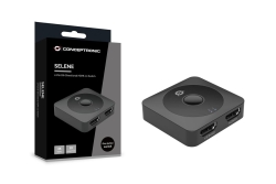 CONCEPTRONIC Switch 2-Port Bidir. 2xHDMI2.0 Bu/Bu schwarz