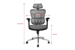 Equip Ergonomischer Bürostuhl+Kopf/Armstützen grau lite Retail