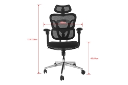 Equip Ergonomischer Bürostuhl+Kopf/Armstützen+SFS schwarz lite Retail