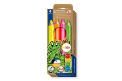 STAEDTLER Buntstifte Noris junior neon 4 Farben + Spitzer
