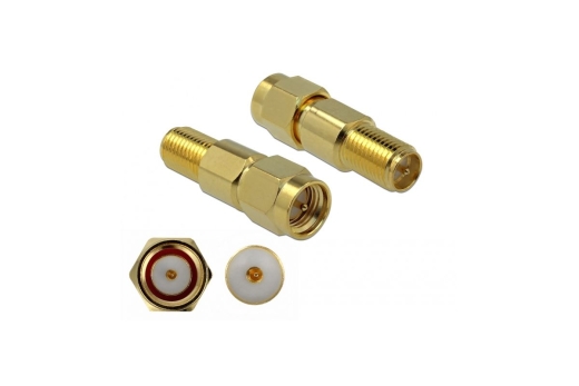 DELOCK Adapter SMA Stecker zu RP-SMA Buchse 3 GHz