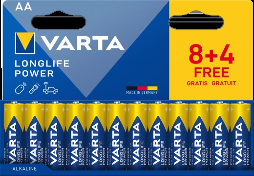 Varta Batterie LONGLIFE Power AA NEU 12St. (8+4)