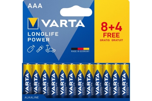 Varta Batterie LONGLIFE Power AAA NEU 12St. (8+4)