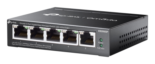 TP-Link Omada Switch 5x GE ES205GP 4-Port PoE+