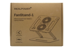 RealPower FanStand 1,Notebook/Tablet Stand mit Fan und RGB