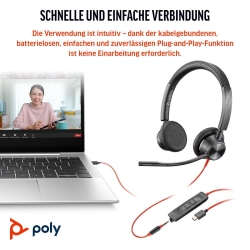 Poly Blackwire 3325 Stereo USB-C/A/3,5mm