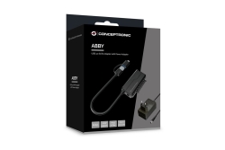 CONCEPTRONIC Adapter USB-A/-C3.0->SATA 22Pin St/Bu schwarz