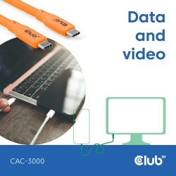Club3D Lifestyle USB-C Kabel PD 240W,20Gbps 2m...