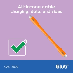 Club3D Lifestyle USB-C Kabel PD 240W,20Gbps 2m orangeSt/St retail
