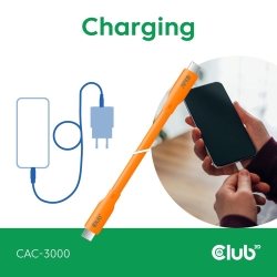 Club3D Lifestyle USB-C Kabel PD 240W,20Gbps 2m orangeSt/St retail