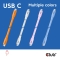 Club3D Lifestyle USB-C Kabel PD 240W,20Gbps 2m orangeSt/St retail