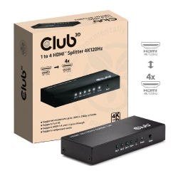 Club3D HDMI Splitter 1 Eingang -> 4 Ausgänge 4K120Hz UHD retail