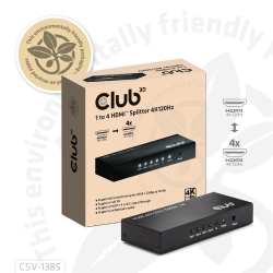 Club3D HDMI Splitter 1 Eingang -> 4 Ausgänge 4K120Hz UHD retail