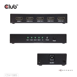 Club3D HDMI Splitter 1 Eingang -> 4 Ausgänge 4K120Hz UHD retail