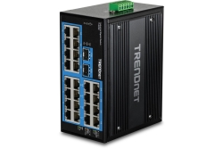 TRENDnet 26-Port Hardened Industrial Gigabit DIN-Rail Switch
